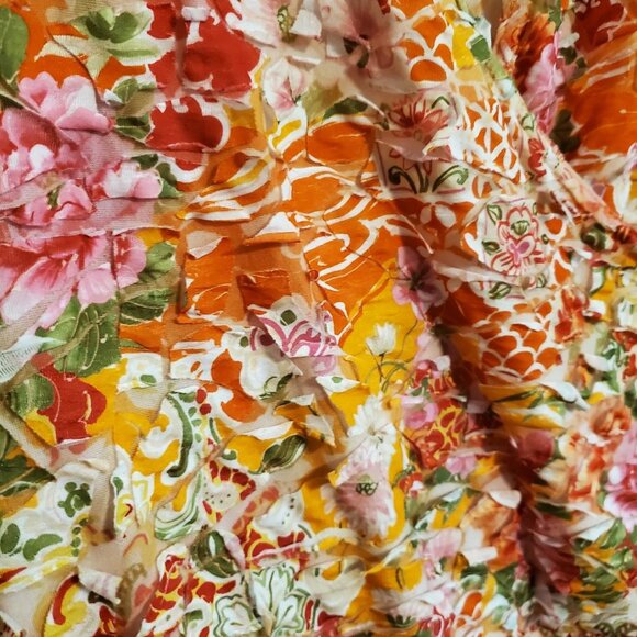 SNO SKINS  Floral V-neck Mock Wrap Exta Large Made in USA - Picture 9 of 16